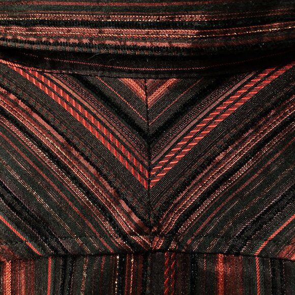 TRIBAL Button Up Shirt Long Sleeved RED BLACK MEDIUM 12 - Picture 7 of 8